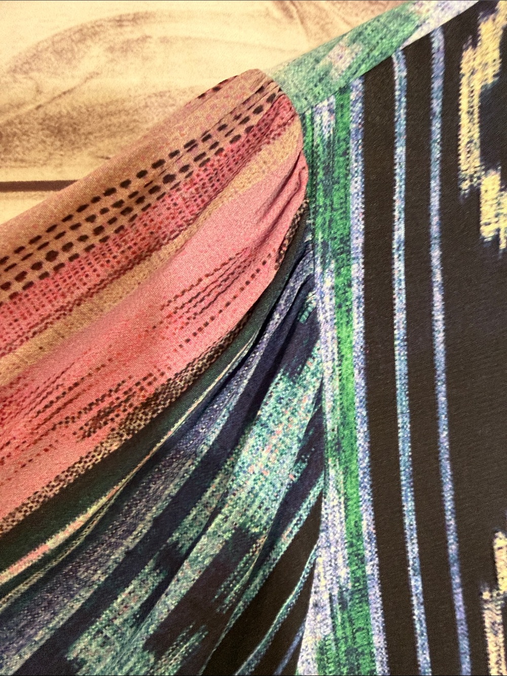 NWT Karen Kane Striped Multicolor Long-Sleeve Shirt Dress Size Large - Picture 4 of 8